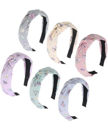Headbands for Women's Hair Flower Printed Fabric Hair Band Elastic Knot Head band Hair Accessories for Women Girl (6SmallButterfly) - Buy Online on GoSupps.com