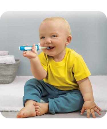 MAM Baby's Brush Pack of 2 Baby Toothbrushes With Safety Shields Ideal for Teaching Dental Hygiene to Infants Toothbrush for Babies Suitable From Birth Blue (Designs May Vary) Blue/White - Buy Online on GoSupps.com