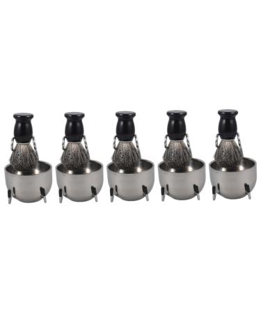 5 Sets Beard Brush Set Beard Care Supplies Shaving Accessories Man's Shaving Supplies Bathroom Shaving Bowl Multi-use Shave Brush Beard Shaving Tool Metal Shaving Cup Shaving Kit