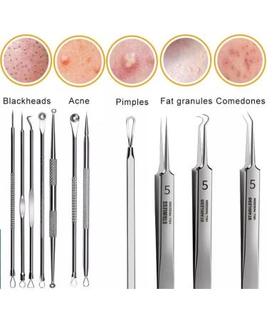 Hair Tweezers Acne Blackhead Removal Needles Black Dots Cleaner Pore Cleaner - Buy Online on GoSupps.com