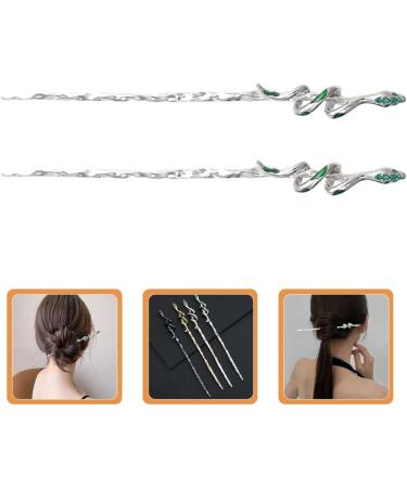 Hair Sword 2 Pieces Hair Eating Sticks Hair Stick Chinese Hemfu Headwear Hair Pin Hair Stick Hanfu Chignon Hair Styling Accessories Silver Hair Sticks Silver - Buy Online on GoSupps.com