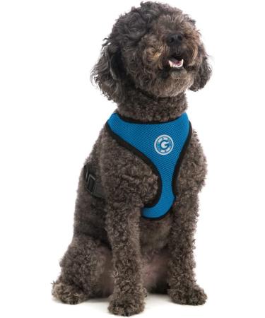 Gooby Soft Mesh Dog Harness - All Weather Breathable Harness for Small Dogs - Sea Blue, Small Chest 11.75-15.5 - Buy Online on GoSupps.com