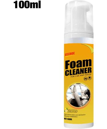 100ml Foam Cleaner Spray Foam Cleaner Foam Cleaner for Car and House Lemon Flavor Multipurpose Foam Cleaner Spray Leather Decontamination Foam Cleaner for Kitchen Bathroom Car and House Lemon Flavor - Buy Online on GoSupps.com