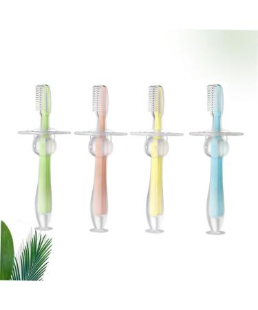 Minkissy 4-Piece Infant Training Toothbrush Set - Baby & Toddler Finger Toothbrushes for Gentle Oral Care - Buy Online on GoSupps.com