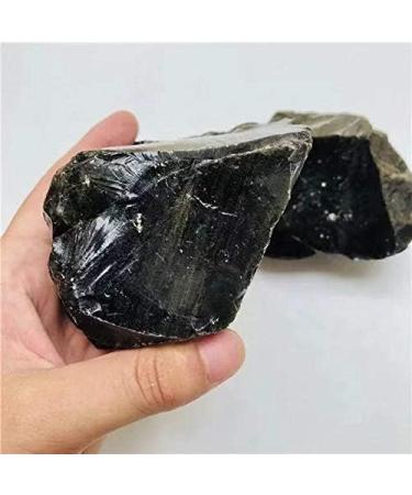 1pc Natural Rough Rock Crystal Black Obsidian Large Raw Stones Ornaments WANHONGYIN Natural Stones and Minerals - Buy Online on GoSupps.com