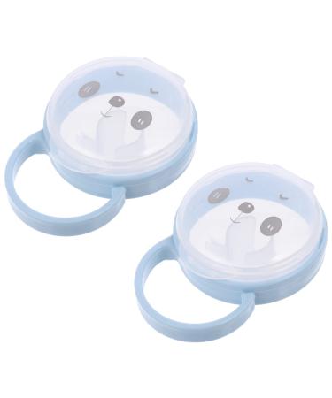 Milists 2 pieces Schnuller Storage case Beautable cartoon animal pattern clear pacifier housing dust protection pacifier container for home outdoor travel blue blue blue