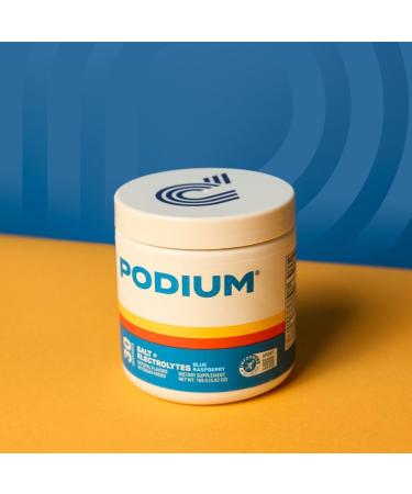 Podium Nutrition Training Salt + Electrolytes Powder Blue Raspberry Post Workout Hydration & Muscle Recovery Support Electrolyte Drink Magnesium Potassium Calcium & Sodium Salts 30 Servings - Buy Online on GoSupps.com
