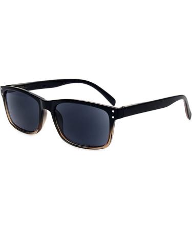 2 Pack Unisex Classic Sunglasses Readers - Clear/Brown 3.0x Magnification - Buy Online on GoSupps.com