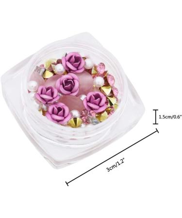 8 Boxes Nail Art 3D Rose Rhinestones Set | Mixed Gems, Metal Flowers, Pearls | Nail Design Supplies for Acrylic & False Nails | Manicure Decoration Kit - Buy Online on GoSupps.com