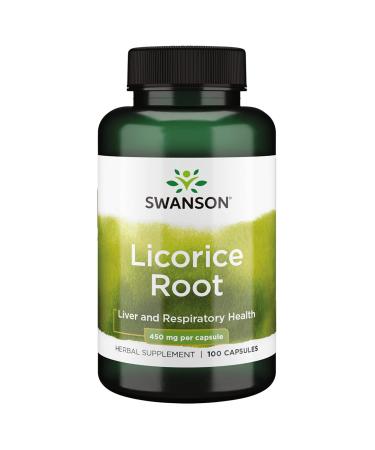 Swanson Licorice Root 450 Milligrams 100 Capsules