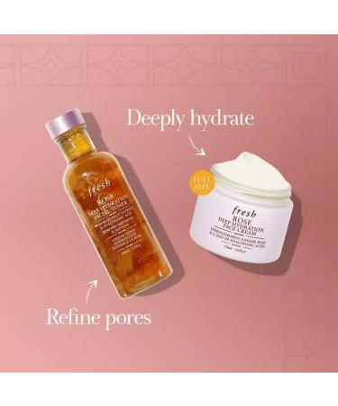 Deep Hydration Duo by Fresh for Women - 2 Pc 3.3oz Rose Deep Hydration Facial Toner 1.6oz Rose Deep Hydration Face Cream - Buy Online on GoSupps.com