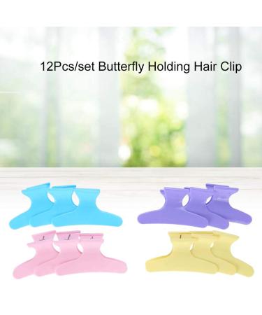 12Pcs Colorful Non-Slip Butterfly Hair Clamps - Hair Claw Accessories - Buy Online on GoSupps.com