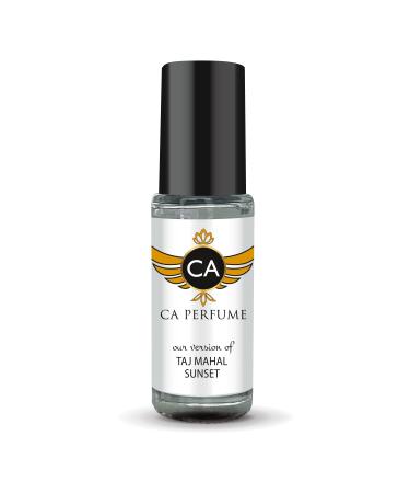 CA Perfume Impression of Taj Mahal Sunset For Women Replica Fragrance Body Oil Dupes Alcohol-Free Aromatherapy Sample Travel Size Concentrated Long Lasting Attar Roll-On 0.14 Fl Oz/4ml-X1