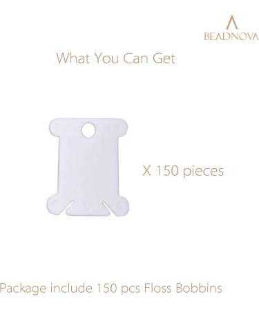 BEADNOVA 150pcs Embroidery Floss Bobbins - Thread Holder for Cross Stitch & Sewing - Buy Online on GoSupps.com