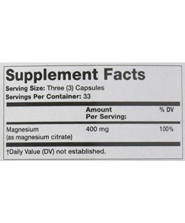Olympian Labs Magnesium Citrate 400mg - 100 Veg Capsules - Buy Online on GoSupps.com