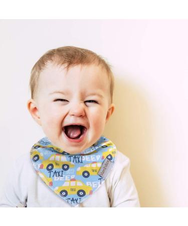 Vuminbox 6-Pack Baby Bandana Bibs | 100% Organic Cotton Super Absorbent & Soft Neckerchiefs for Boys & Girls - Adjustable Spitting Towels - Buy Online on GoSupps.com