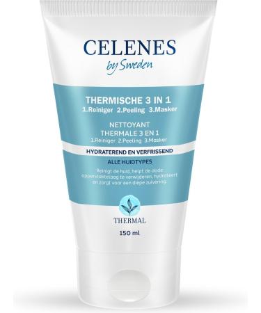 Celenes by Sweden Thermal 3-in-1 Exfoliating Mask - Cleanser Exfoliating Mask for All Skin Types - Parabens and Alcohol-Free Vegan 150 ml