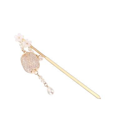 Didiseaon Hairpin Hair Clip for Women Bride Hair Clip Retro Hair Chopstick Chinese Tassel Hair Stick Hair Bun Holder Vintage Hair Chopsticks Pearl Hair Pin Walk A166 Preserve Color