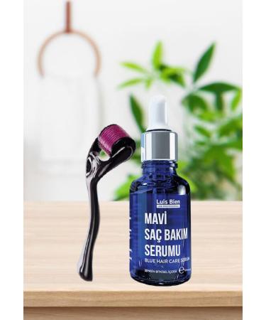 Luis Bien Blue Hair Growth Serum Kit | Hair Loss Treatment for Men & Women | Thickening Oil with Derma Roller | 30 ml Regrowth Solution - Buy Online on GoSupps.com