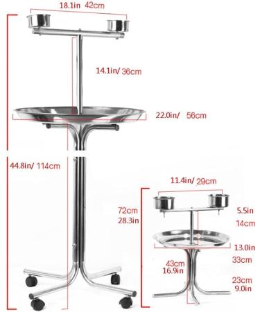 Stainless Steel Bird Cage Stand for Medium and Large Parrots - Perching Bird Cage Parrot Holder Disc Display Stand for Macaws Canaries Lovebirds - High End Bird Cage () - Buy Online on GoSupps.com