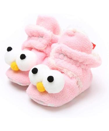 TMEOG Baby Booties Slippers | Infant Boots for First Walking | Winter Sock Crib Shoes for Boys & Girls 0-18 Months | 12-18 Months | H Pink Big Eyes - Buy Online on GoSupps.com