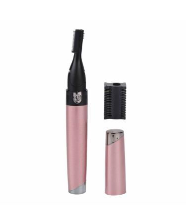 Eyebrow trimmer electric eyebrow trimmer waterproof pen shape flexible shave facial hair remover for home use (pink)