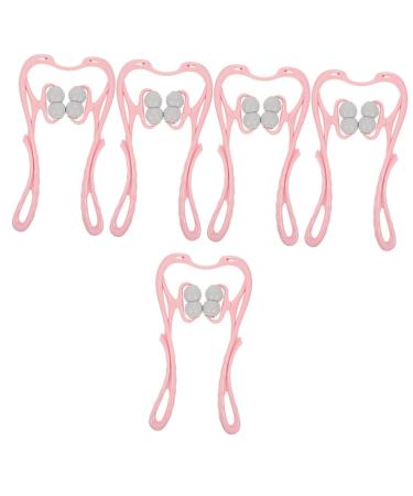 Lurrose 5st neck massage roller Massage device for shoulder pain trigger-point shoulder massager neck relaxing shoulder massage devices neck ambassador even TPR deep massage accessories 35.5x18.5x5pcs rosax5stk