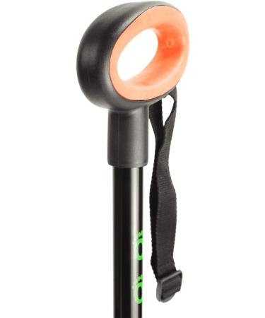 Shock Absorbing Oval Handle Telescopic Walking Stick | Enhance Safety & Comfort | Reduces Shocks & Improves Grip | Black - Buy Online on GoSupps.com