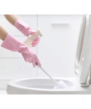 Alimat Plus Reusable Cleaning Gloves Latex Free - 3 Pack Medium Size for Dishwashing, Laundry, Gardening - Waterproof Household Gloves in Pink, White, Blue - Buy Online on GoSupps.com