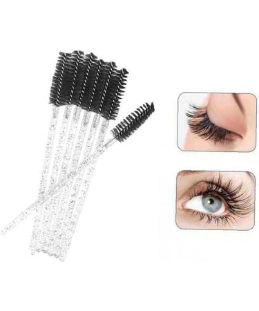 100pcs Crystal Eye Brush Brush Mascara Wands Eye Applicator Brush for Eyelashes Extensions Eye Makeup Kit Tool Spoolies - Buy Online on GoSupps.com