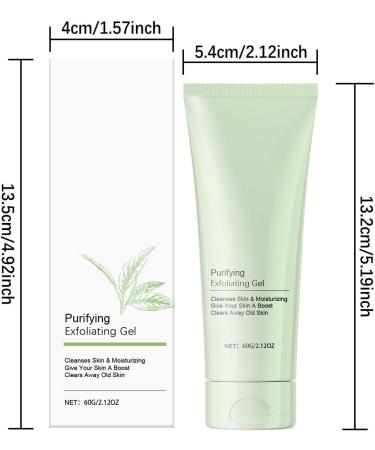 2 Pieces Cleansing Exfoliating Gel Exfoliating Moisturizing Cream Dead Skin Removal Shrinks Pores Gentle Relief for Face and Body Ideal Exfoliator Gel for All Skin Types - Buy Online on GoSupps.com