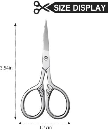 Professional Grooming Scissors Set | Precision Stainless Steel Hair Eyebrow and Mustache Trimmers | Asontao 2Pcs Small Scissors for Facial and Eyelash Grooming - Buy Online on GoSupps.com