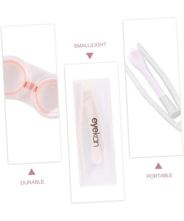 JECOMPRIS Decorative Lens Container & Holder - Invisible Cobblestone Cleaning Box for Contact Lenses | Rosa 10.2x7.8cm - Buy Online on GoSupps.com