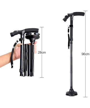 Canes Solid Wood Walking Stick Walking Stick for rollator Folding Walking Stick Canes -Leg Base Adjusted Height-Telescopic Disability Medical Aid Elderly Crutches Aluminum Anti-Skid Walker with - Buy Online on GoSupps.com
