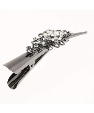 Hellery Ladies Rhinestone Hair Clip - Crocodile Sectioning Clips for Hairdressers - Stylish White Hair Accessories - Buy Online on GoSupps.com