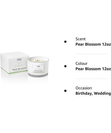 Luxury Pear Blossom Scented Candle Gift for Women | 35 Hours Burn Time | Hotel Collection | 12oz Natural Wax Blend | The Copenhagen Company - Buy Online on GoSupps.com