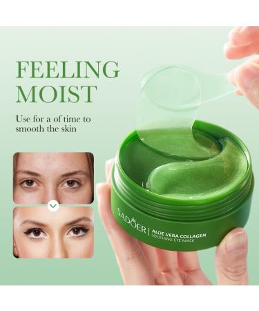 Aloe Vera Eye Mask (120 pcs) - Reduce Puffiness & Dark Circles | Firm Under-Eye Skin & Minimize Fine Lines | Rejuvenating Under-Eye Patches - Buy Online on GoSupps.com