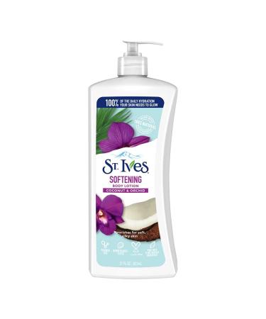 St. Ives Softening Body Lotion Coconut & Orchid Extract 21 oz (Pack of 2)
