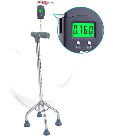 Quad Cane Adjustable Walking Cane with 4 Pronged Feet for Extra Stability Small Quad Base for Men Women and Seniors Silver Star of Light - Buy Online on GoSupps.com