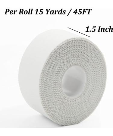 KISEER 1.5 Inch x 15 Yards Athletic Tape - Strong Sport Tape for Sports Injuries - 4 Pack for Athletes, Trainers, First Aid - Ideal for Fingers, Ankles, Wrists - Suitable for Bat, Hockey Stick, Lifters, Climbers - Buy Online on GoSupps.com