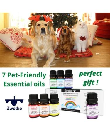 Pet-Friendly 7 Essential Aromatherapy Oils Gift Set for Whole Family - Vanilla, Ginger, Copaiba, Cedarwood, Myrrh, Frankincense, Niaouli - 60% Pure Oils, 40% pet-Compatible Carrier Oils - Buy Online on GoSupps.com