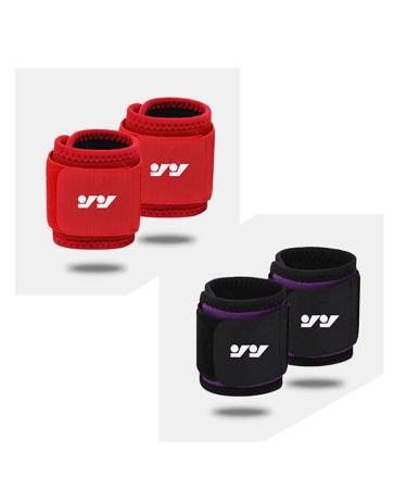 Heavy Duty Adjustable Wrist Support Brace - 2PCS Nonslip Stretchy Wrap for Sprains | Professional Quality - Buy Online on GoSupps.com