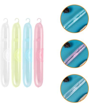Solustre 4-Piece Toothbrush Travel Case Set | Portable & Hangable Toothbrush Holder for Easy Travel - Buy Online on GoSupps.com