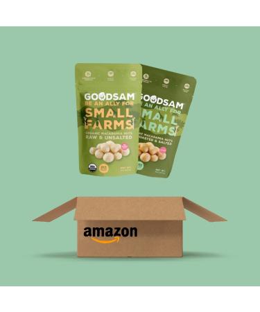 GOODSAM Organic Macadamia Nuts - 8 oz | Non GMO, Vegan, Gluten Free | Raw & Unsalted, Halves & Whole Blend | Keto Friendly | Direct Trade, Regenerative Farming - Buy Online on GoSupps.com