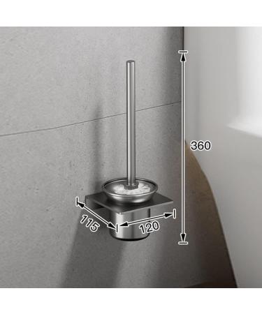 Metal Rust-Resistant Toilet Bowl Brush Modern and Compact Toilet Cleaner Brush Long Handle and Strong Bristles for Bathroom Cleaning - Buy Online on GoSupps.com