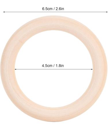 20 Pcs Baby Wooden Rings - Natural 65mm Tinkering Circles for DIY Crafts & Art | Unfinished Wood Rings for Childhood Projects - Buy Online on GoSupps.com