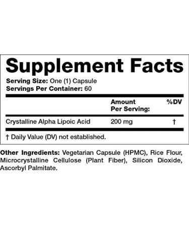 Buy OLYMPIAN LABS Alpha Lipoic Acid 200mg - Unflavored 60 Count - International Shipping Available - Buy Online on GoSupps.com