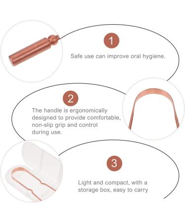 2 Sets Pure Copper Oral Care Scrapers Metal Cleaning Tools for Effective Oral Hygiene - Buy Online on GoSupps.com