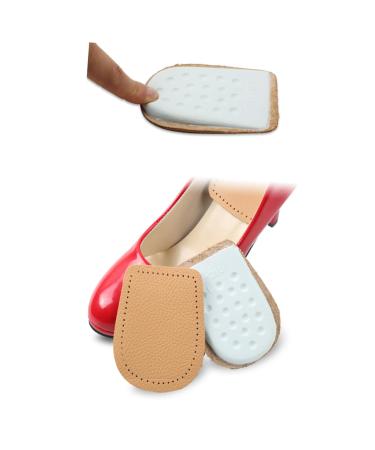minkissy Ball of Foot Cushions for Heels Thickened Leather & Latex Half Insoles Ball of Foot Cushions for Women Forefoot Cushion Pad Yellow S