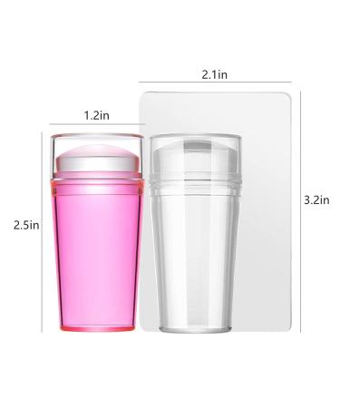 DHYXZCA 2 Pcs Jelly Nail Stamper Kit - 5 Clear Silicone Heads - French Tip Nail Stamp DIY Print Tools (Pink + Clear) - Buy Online on GoSupps.com